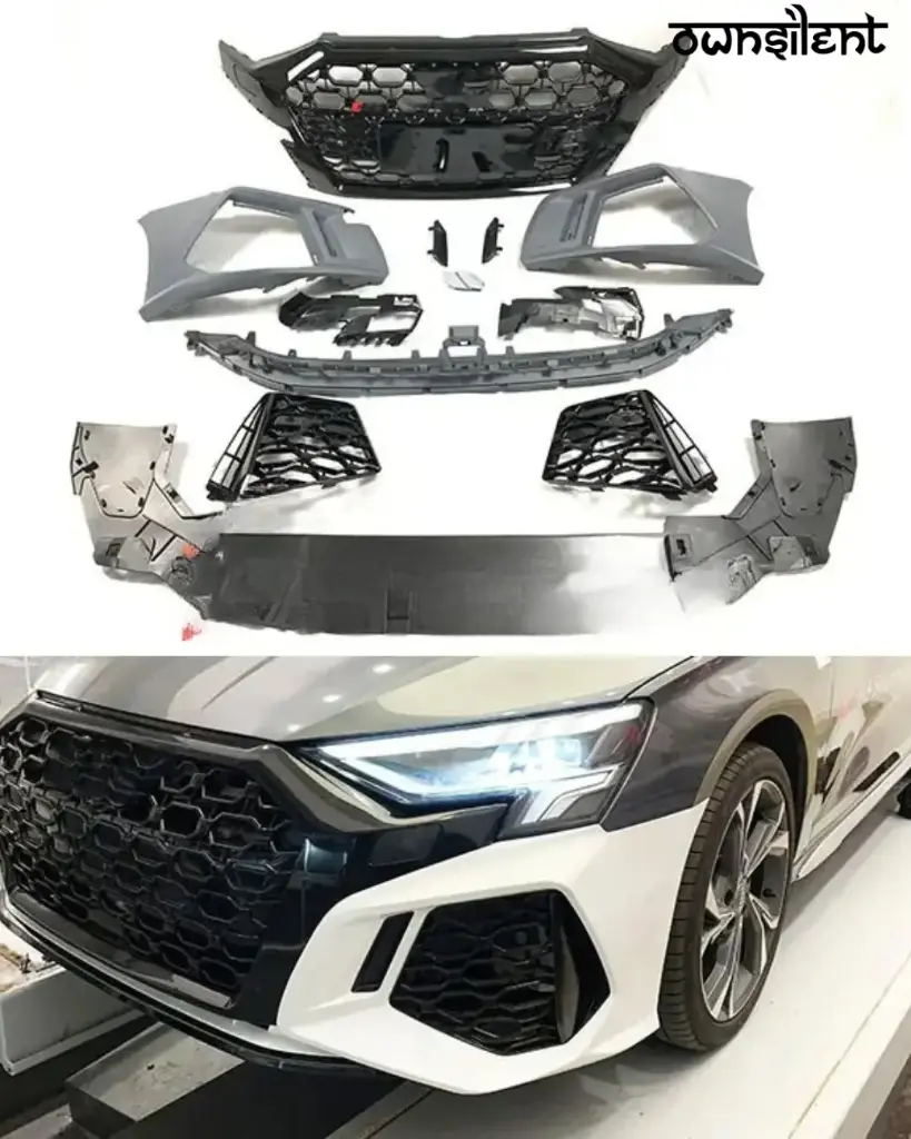 FRONT BUMPER WITH GRILLE for AUDI A3 8Y 2020 - 2021 | RS3 STYLE