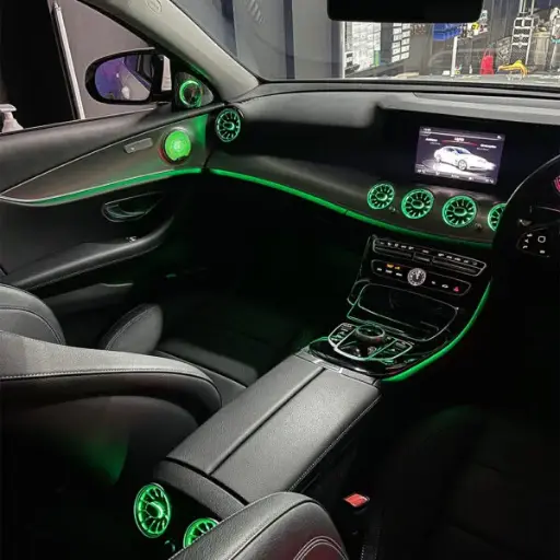 Ambient lights for Mercedes E class W213 coded and controlled from car screen (2017-2021)