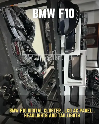 BMW f10 5 Series Stereo l Digital Cluster l AC Panel l Steering Wheel l Crystal Gear Knob 