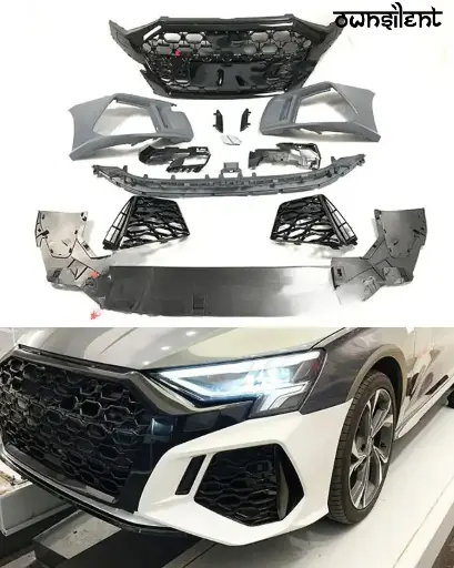FRONT BUMPER WITH GRILLE for AUDI A3 8Y 2020 - 2021 | RS3 STYLE